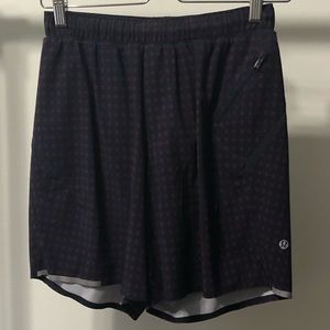 Lululemon Surge Short. Small. Red and navy. Lined. 7”